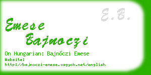 emese bajnoczi business card