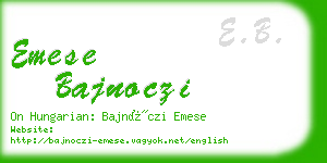 emese bajnoczi business card